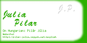 julia pilar business card